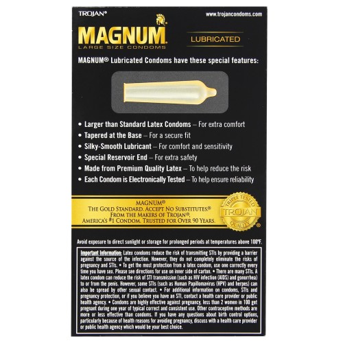 Condones Trojan Magnum Caja de 12