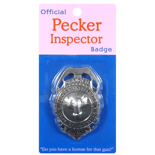 Official Pecker Inspector Badge for Fun Adult Games