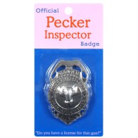 Insignia Oficial de Inspector de Pitos para Juegos Divertidos para Adultos