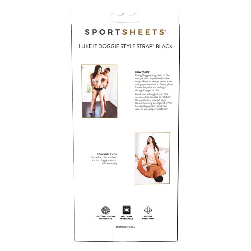 Strap Sportsheets I Like It Doggie Style en Negro