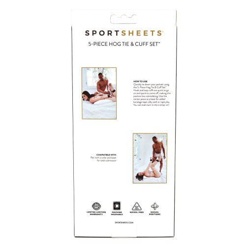 Set de Soga y Esposas Sportsheets de 5 Piezas