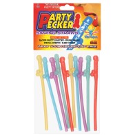 Party Pecker Straws Assorted Colors