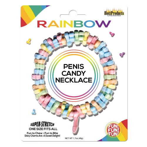 Rainbow Penis Candy Necklace Fun Accessory