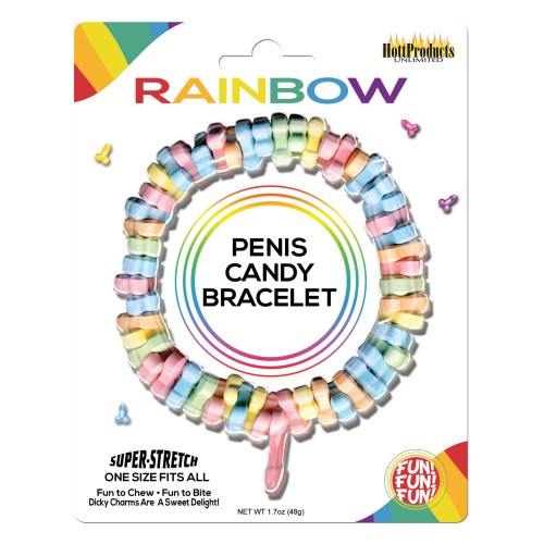 Rainbow Penis Candy Bracelet - Fun Accessory