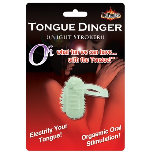 Glow in the Dark Vibrating Tongue Ring for Pleasure