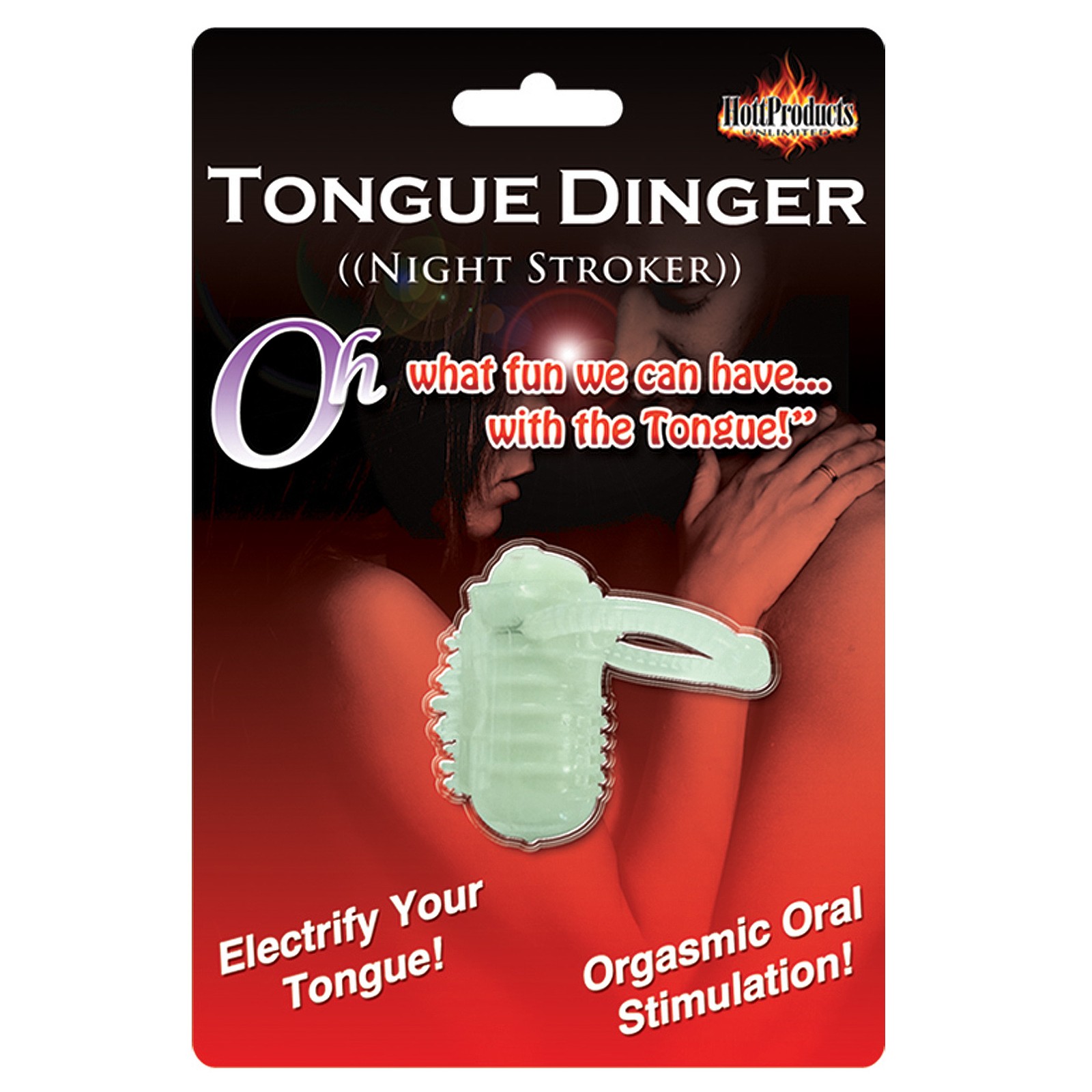 Glow in the Dark Vibrating Tongue Ring for Pleasure