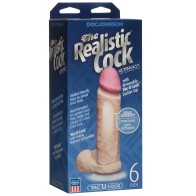 Realistic 6" Ultraskyn Cock with Balls White - Ultimate Pleasure