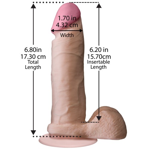 Realistic 6" Ultraskyn Cock with Balls White - Ultimate Pleasure