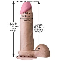 Realistic 8-Inch Ultraskyn Cock with Balls