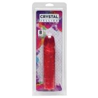 Crystal Jellies 8 Inch Classic Dildo Pink