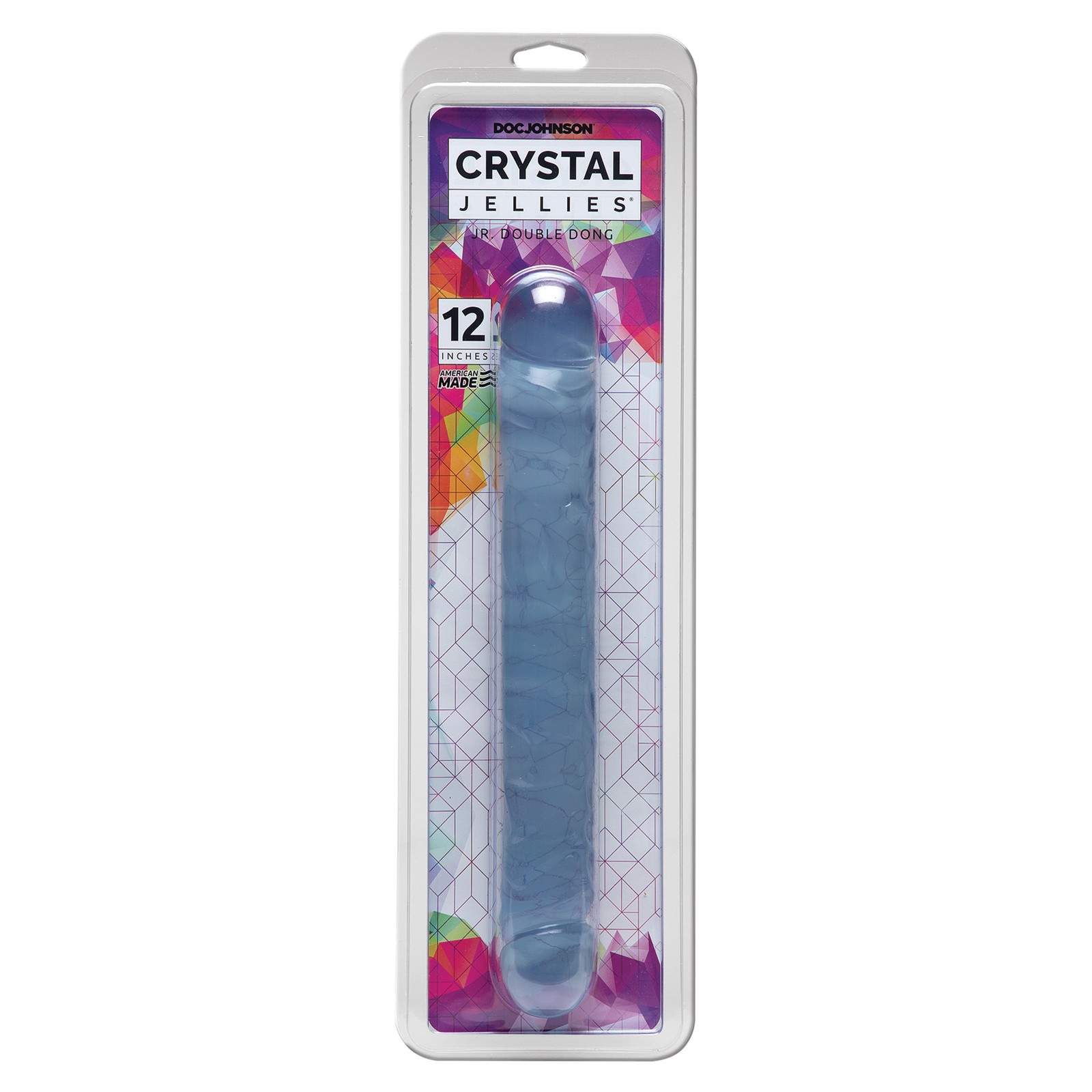 Crystal Jellies 12" Jr. Double Dong - Clear