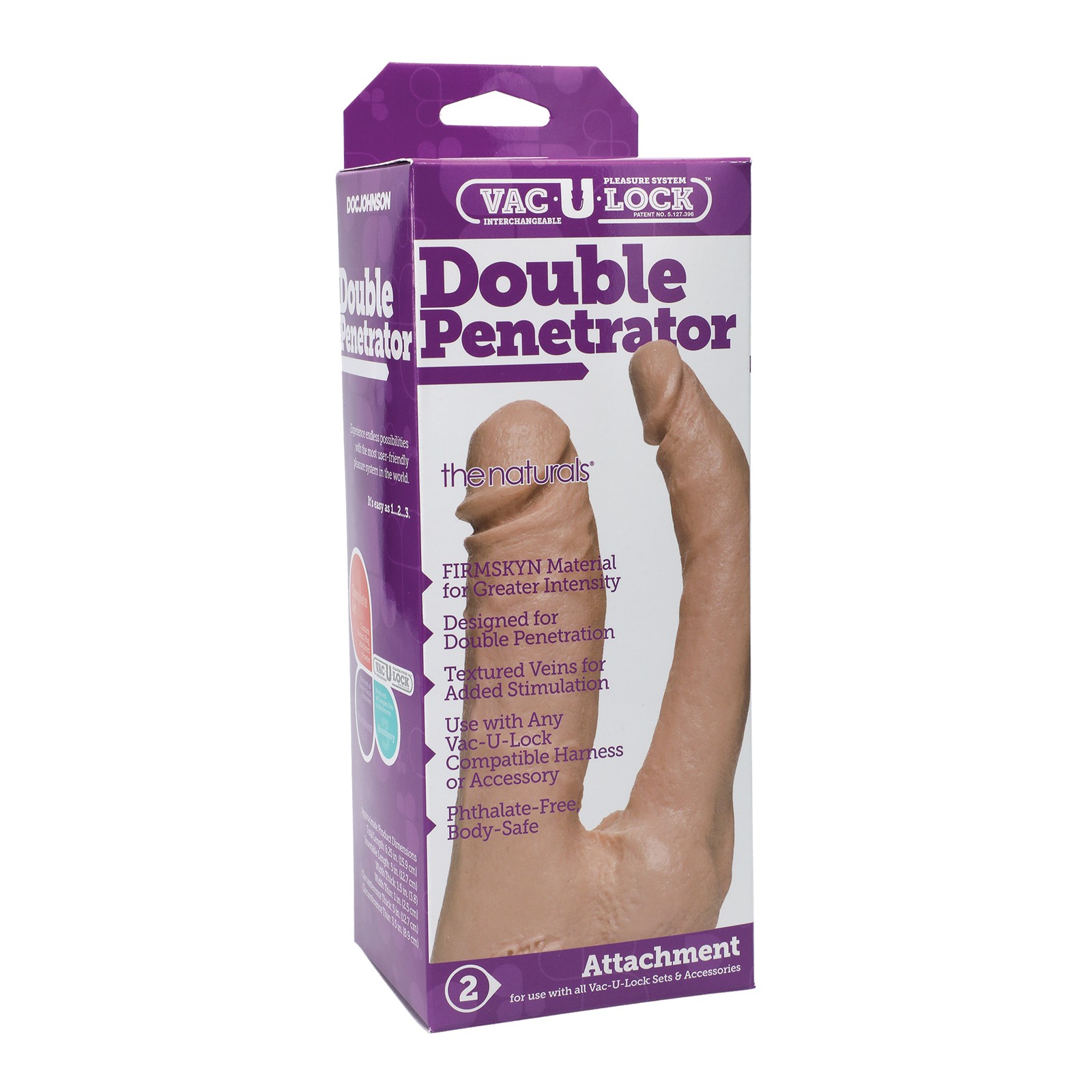 Vac-U-Lock Double Penetrator White for Enhanced Pleasure