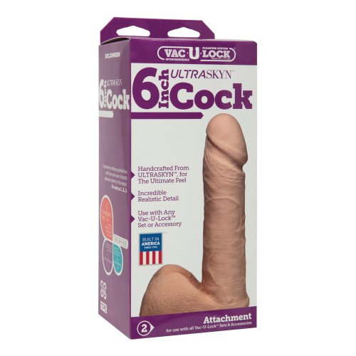 Vac-U-Lock Pene Ultraskyn de 6 Pulgadas Blanco