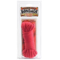 Japanese Cotton Bondage Rope Red 32 ft