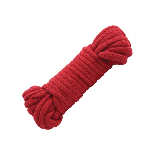 Japanese Cotton Bondage Rope Red 32 ft