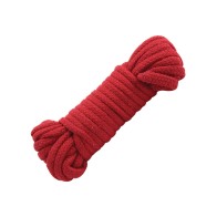 Japanese Cotton Bondage Rope Red 32 ft