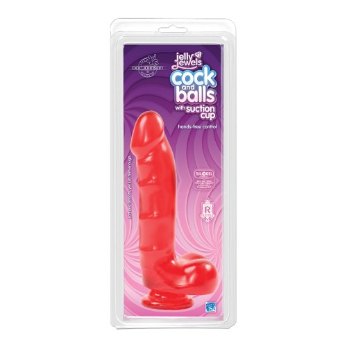 Pene Jelly con Ventosa - Rubí