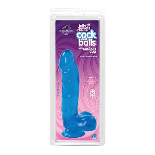 Jelly Cock w/Suction Cup - Blue