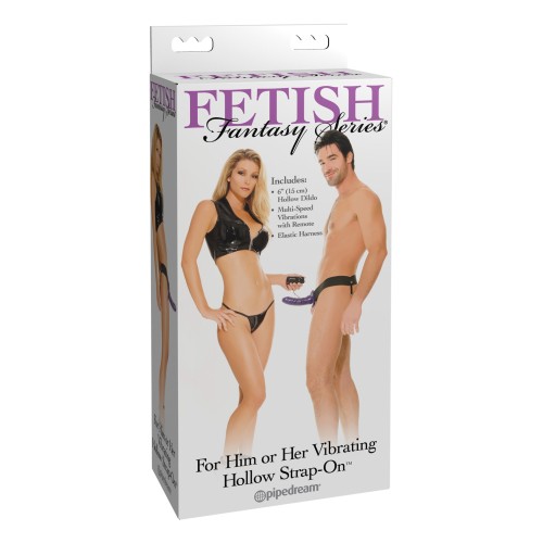 Vibrating Hollow Strap-On for Couples