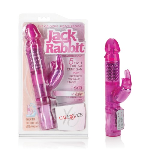 Jack Rabbit Waterproof Vibe with Floating Beads - Pink