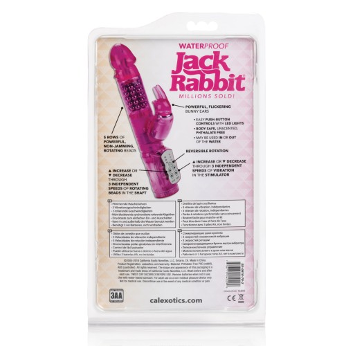 Jack Rabbit Waterproof Vibe with Floating Beads - Pink