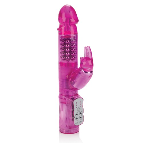 Jack Rabbit Waterproof Vibe with Floating Beads - Pink