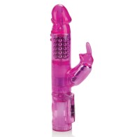 Jack Rabbit Waterproof Vibe with Floating Beads - Pink