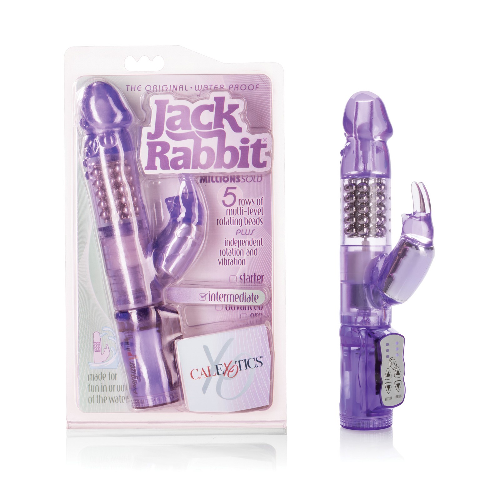 Vibrador Jack Rabbit a Prueba de Agua Púrpura