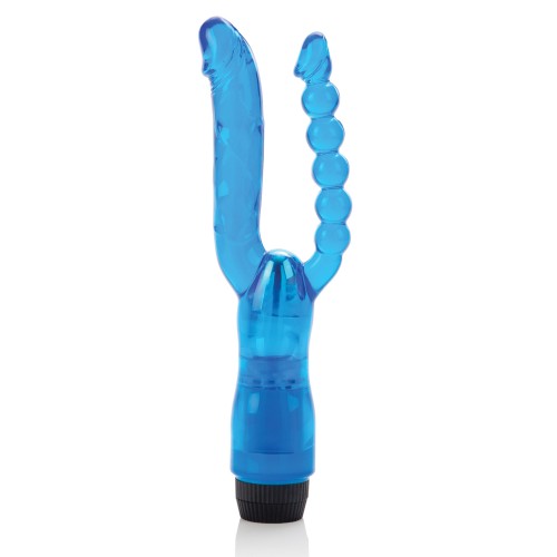 Crystalessence 5" Dual Penetrator - Blue - Ultimate Pleasure