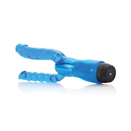 Dual Penetrador Crystalessence de 5" - Azul - Placer Supremo