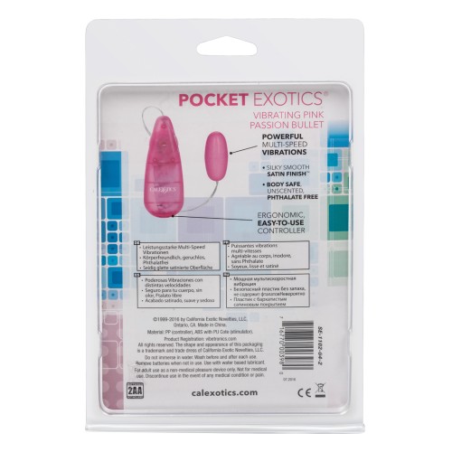 Bala Vibradora Pocket Exotics - Pasión Rosa