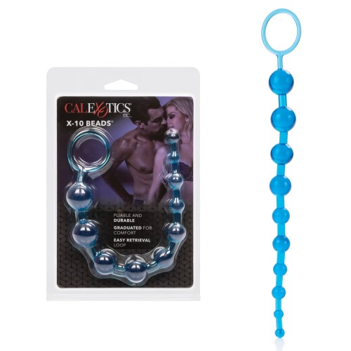 Perlas Anales X-10 Azules para Placer Tentador