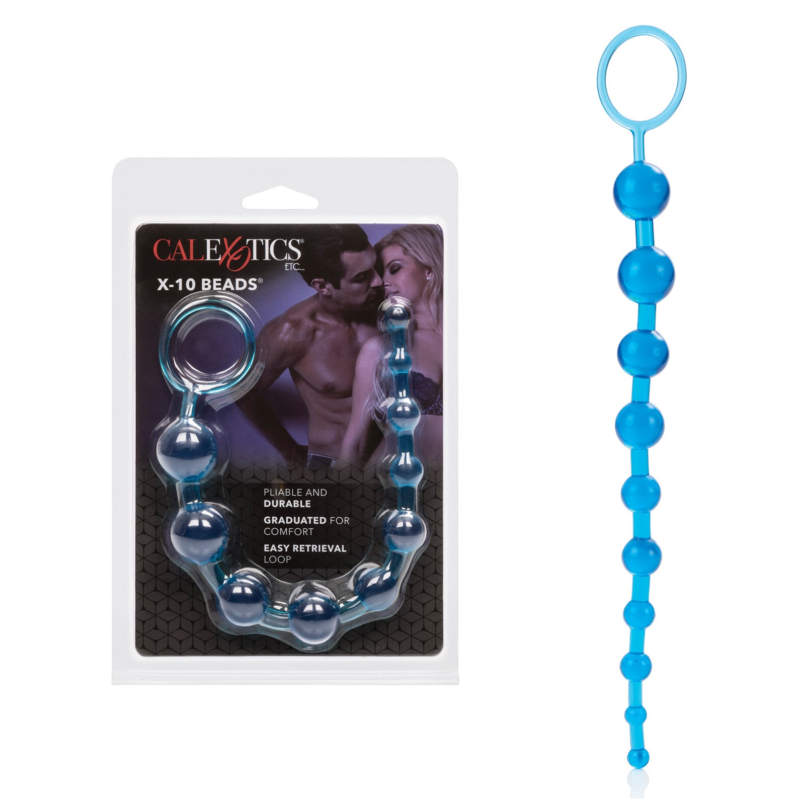 X-10 Blue Anal Beads for Tantalizing Pleasure