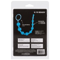 X-10 Blue Anal Beads for Tantalizing Pleasure