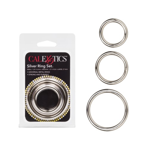 Silver Ring Enhancer Set for Intense Pleasure