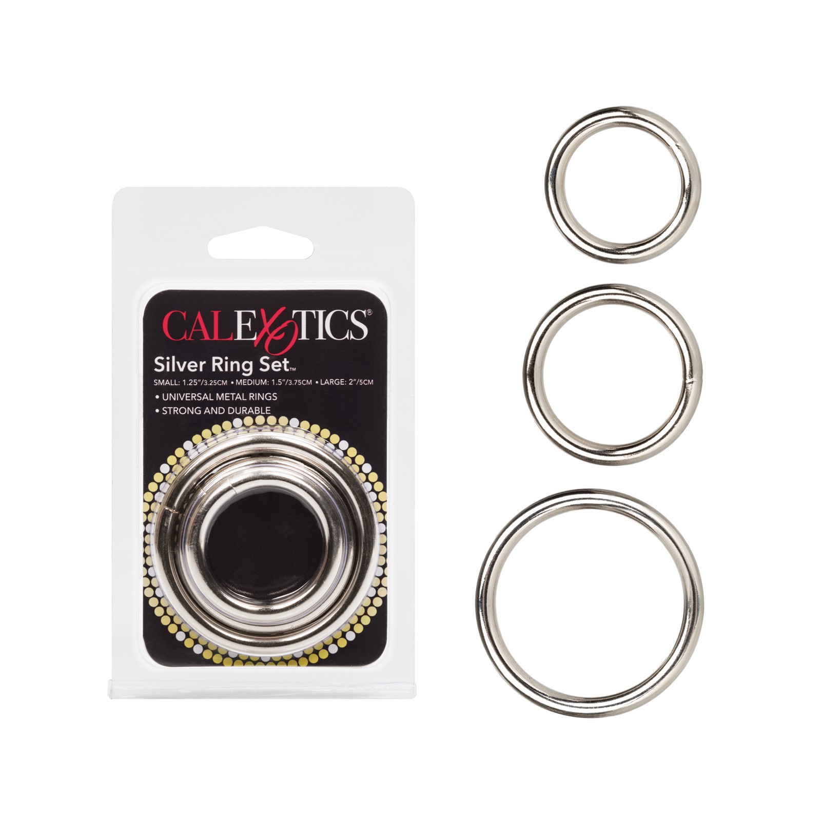 Silver Ring Enhancer Set for Intense Pleasure