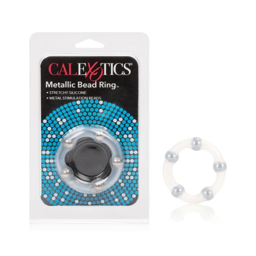 Metallic Bead Ring Clear