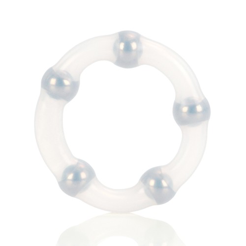 Metallic Bead Ring Clear