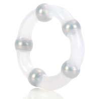 Metallic Bead Ring Clear