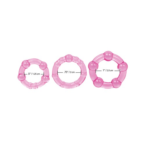 Silicone Island Rings - Pink