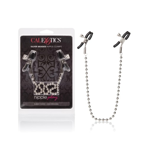 Nipple Play Silver Beaded Nipple Clamps