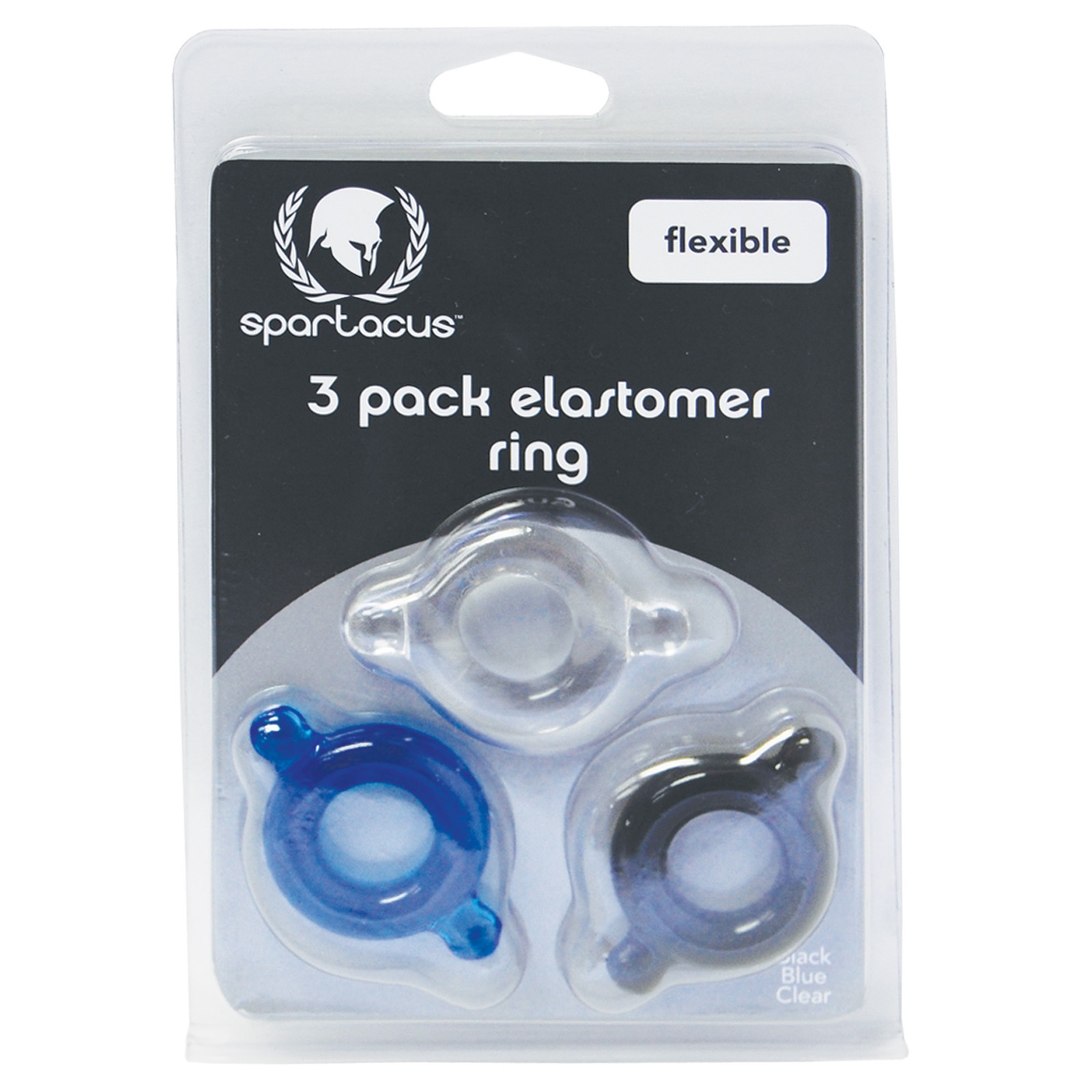 Spartacus Elastomer Cock Ring Set Pack of 3