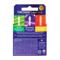 Paquete de 3 Condones Trojan Pleasure