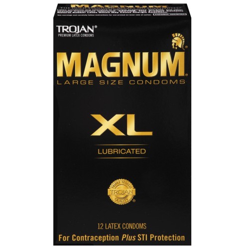 Condones lubricados Trojan Magnum XL para comodidad óptima