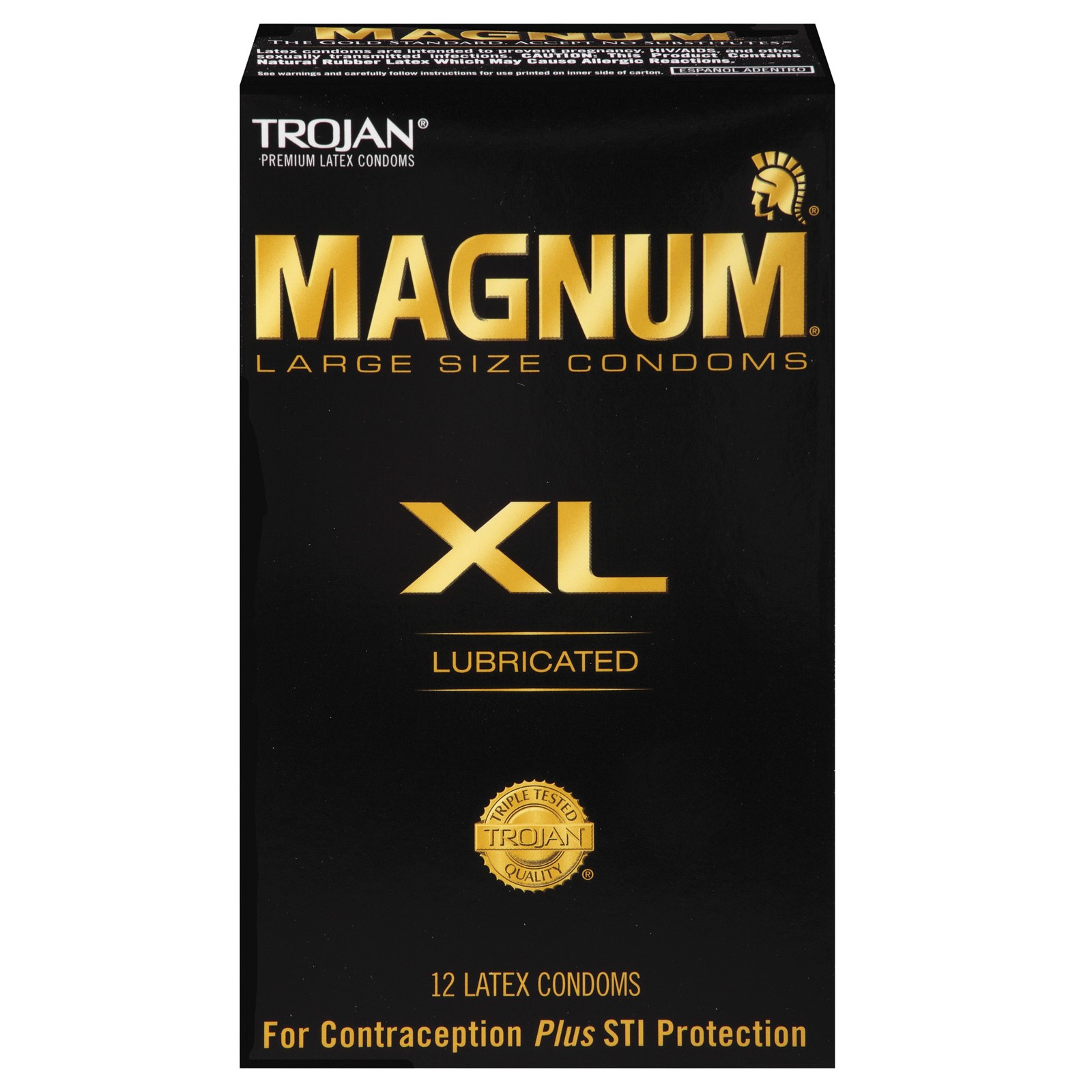 Condones lubricados Trojan Magnum XL para comodidad óptima