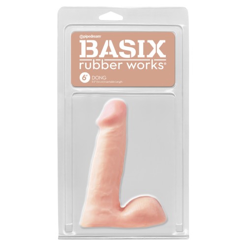 Dong de Caucho Basix de 6" - Carne