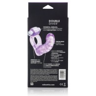 Double Diver Vibrating Enhancer with Flexible Penetrator - Purple