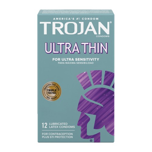 Condones Ultra Finos Trojan - Caja de 12