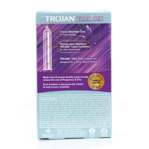 Trojan Ultra Thin Condoms - Box of 12