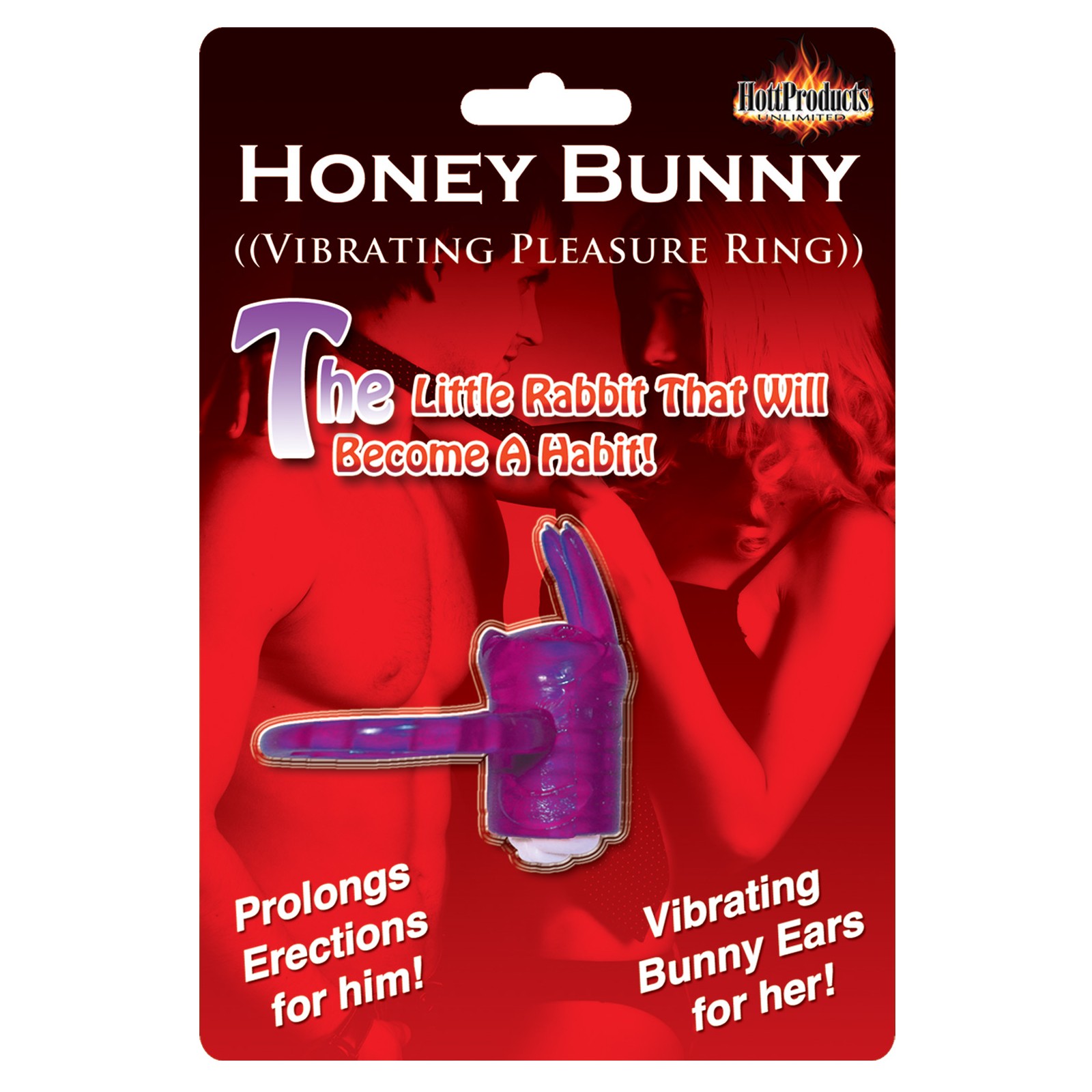 Anillo Vibrador Horny Honey Bunny Morado